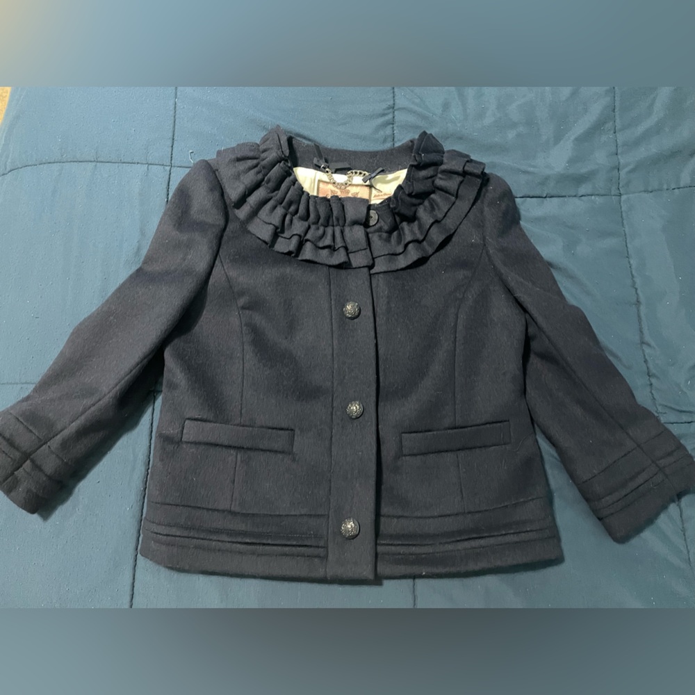 Juicy Couture Navy and Pink Chain Detail Jacket